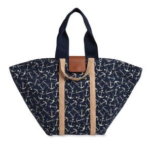 NEW Nautical Anchor Canvas Beach/Travel Tote Bag